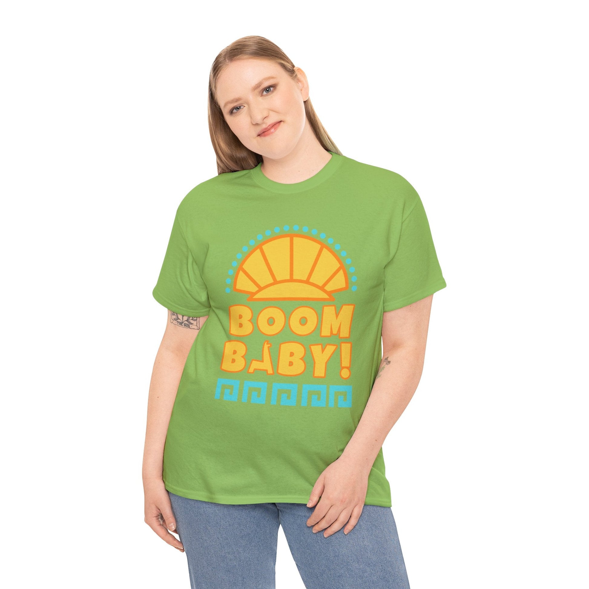 Boom Baby Llama Unisex Heavy Cotton Tee Crew neckDTGT-ShirtWrong Lever Clothing