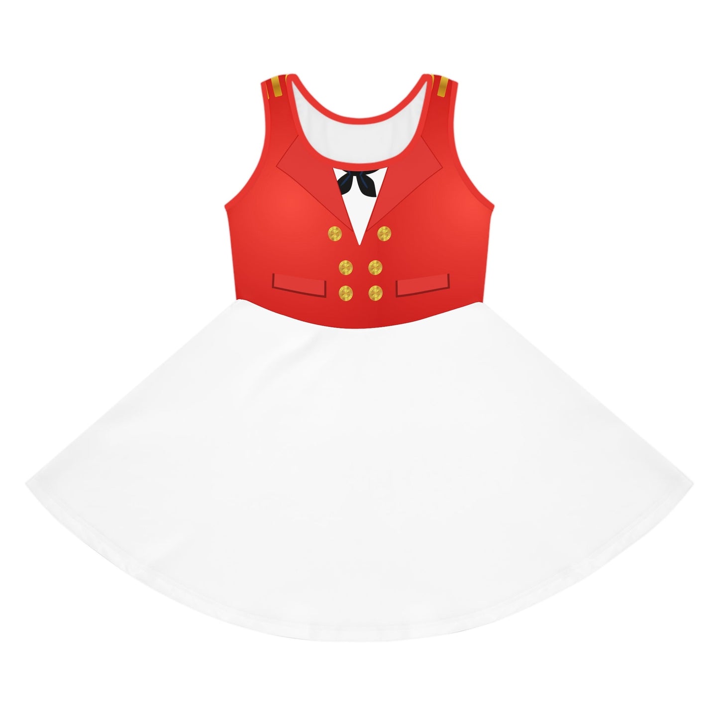 Captain Mouse Girls' Sleeveless Sundress All Over PrintAOPAll Over PrintsWrong Lever Clothing