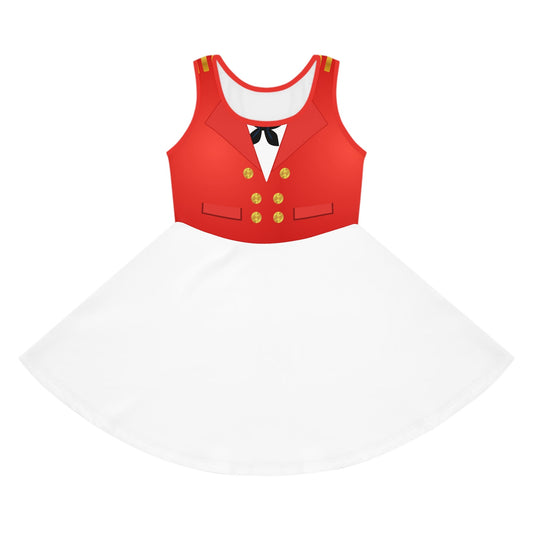 Captain Mouse Girls' Sleeveless Sundress All Over PrintAOPAll Over PrintsWrong Lever Clothing