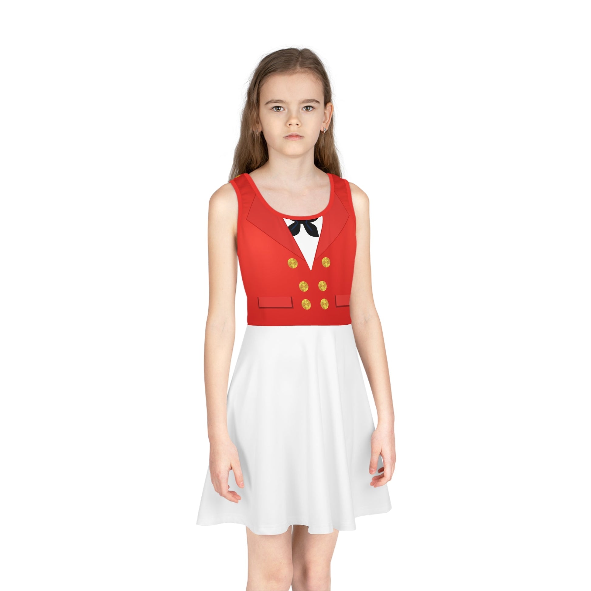 Captain Mouse Girls' Sleeveless Sundress All Over PrintAOPAll Over PrintsWrong Lever Clothing