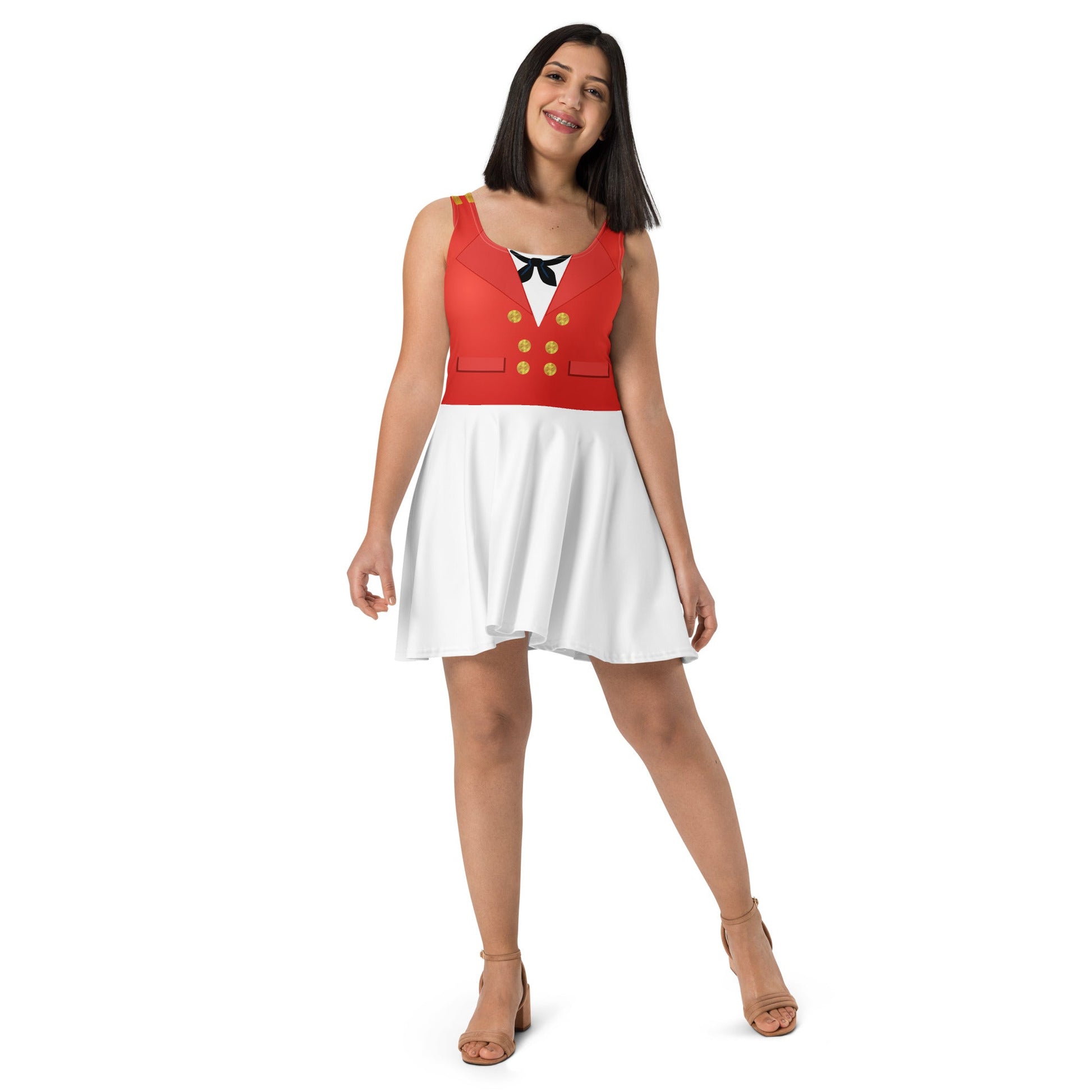 Captain Mouse Skater Dress captain minniedisney adultWrong Lever Clothing