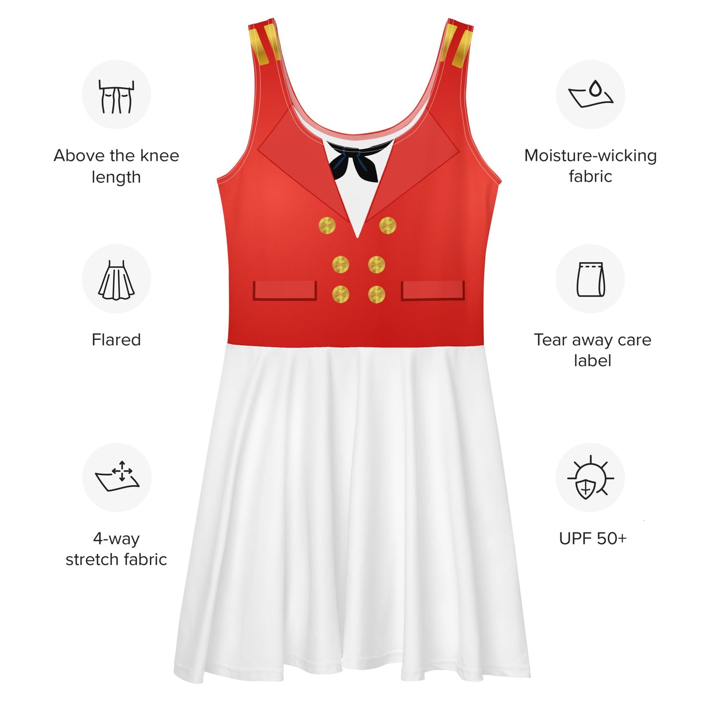 Captain Mouse Skater Dress captain minniedisney adultWrong Lever Clothing