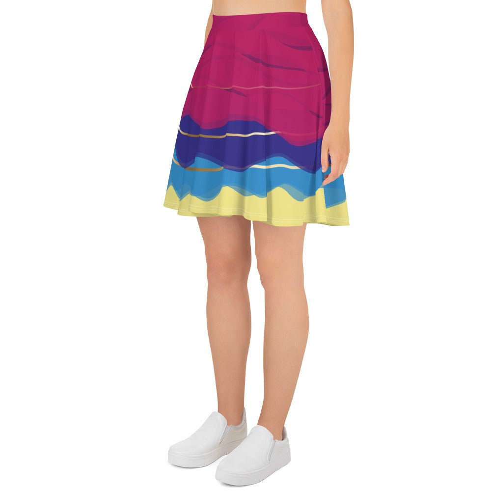 Celebrate Happy 70th Anniversary Skater Skirt boundingcasual cosplayWrong Lever Clothing