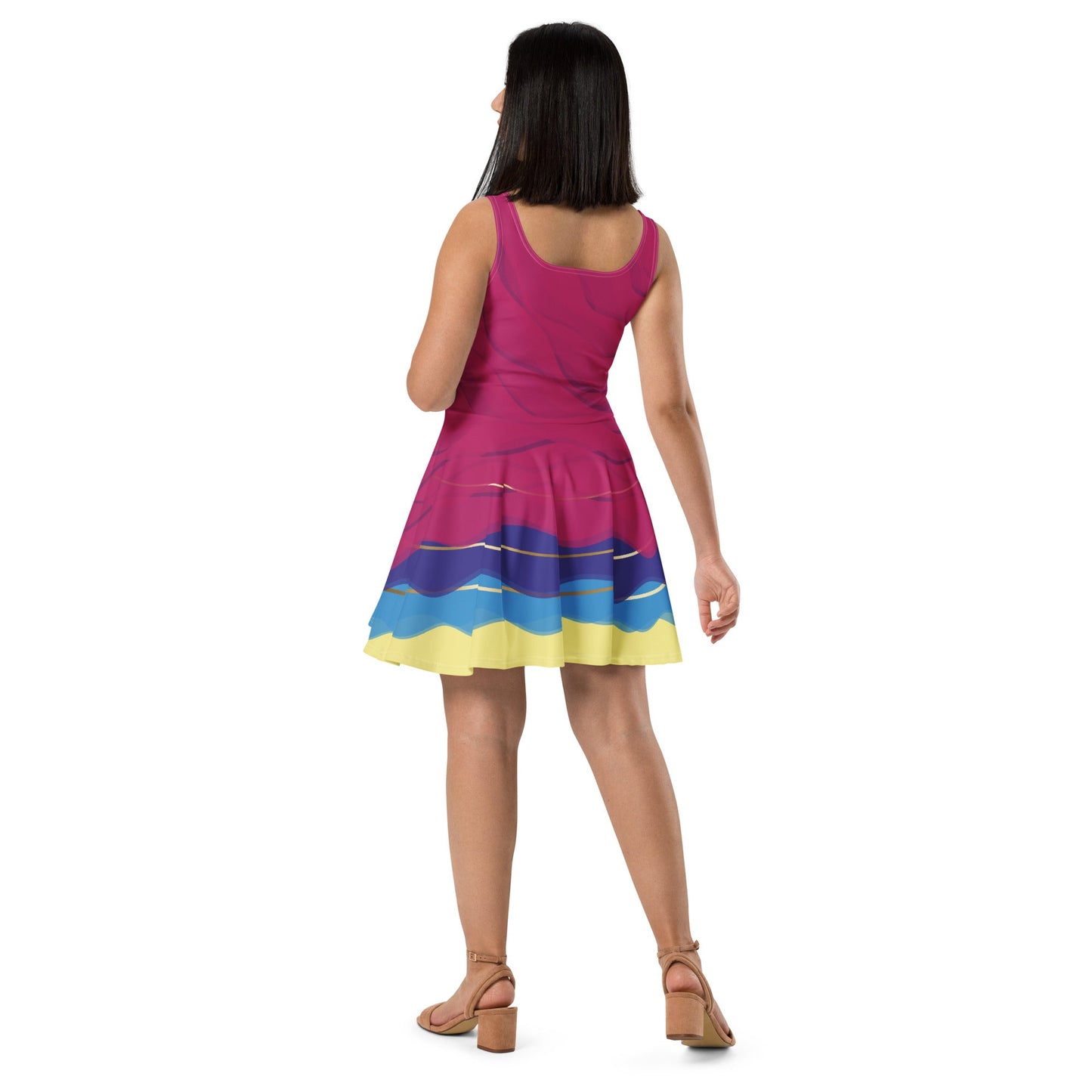 Celebrate Happy 70th Birthday Skater Dress boundingcasual cosplayWrong Lever Clothing