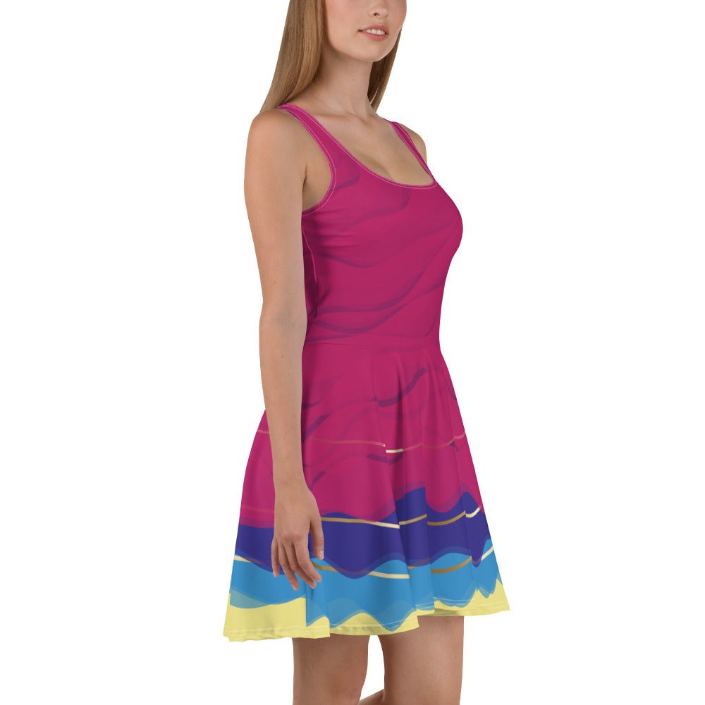 Celebrate Happy 70th Birthday Skater Dress boundingcasual cosplayWrong Lever Clothing