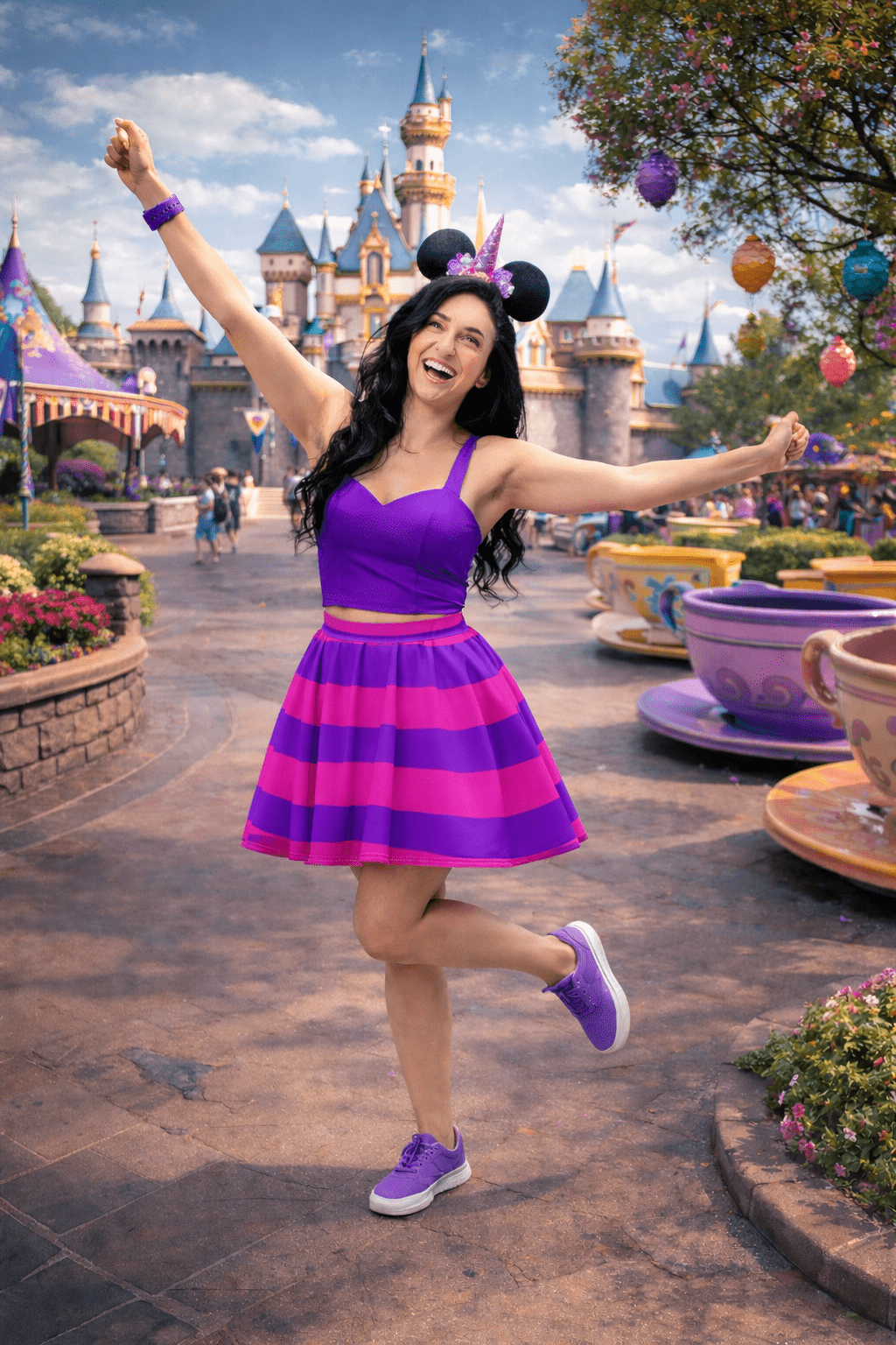 Cheshire Cat Skater Skirt alice in wonderlandcheshireWrong Lever Clothing