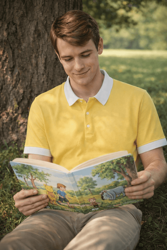 Christopher Robin Men's Polo Collar Jersey adult winnie the poohchristopher robinWrong Lever Clothing