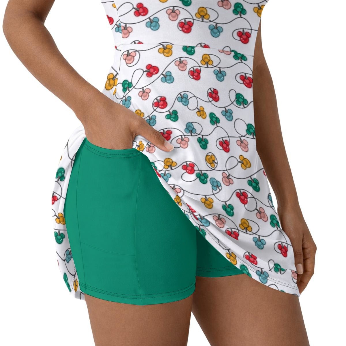 Colorful Christmas Skater Dress | Holiday Park Dress adult christmas dressadult holidayWrong Lever Clothing