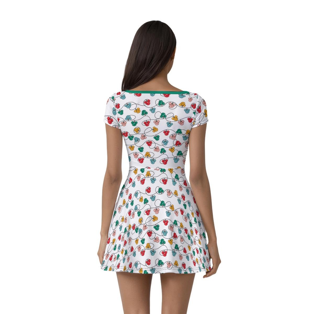 Colorful Christmas Skater Dress | Holiday Park Dress adult christmas dressadult holidayWrong Lever Clothing