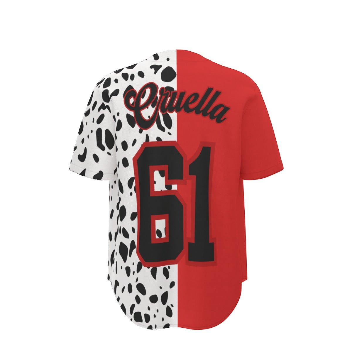 Cruella Dalmation Unisex Short Sleeve Baseball Jersey adult disney villainadult disney villain topBaseball JerseyWrong Lever Clothing