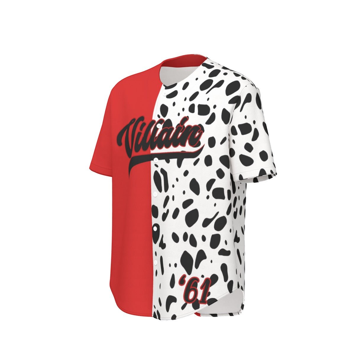 Cruella Dalmation Unisex Short Sleeve Baseball Jersey adult disney villainadult disney villain topBaseball JerseyWrong Lever Clothing