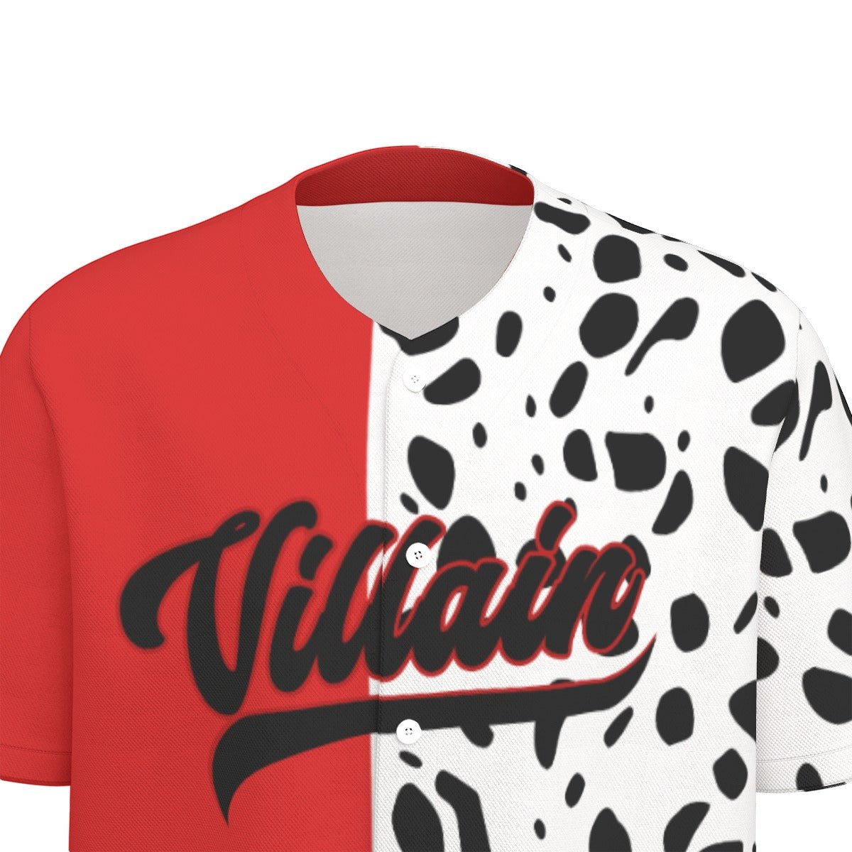 Cruella Dalmation Unisex Short Sleeve Baseball Jersey adult disney villainadult disney villain topBaseball JerseyWrong Lever Clothing