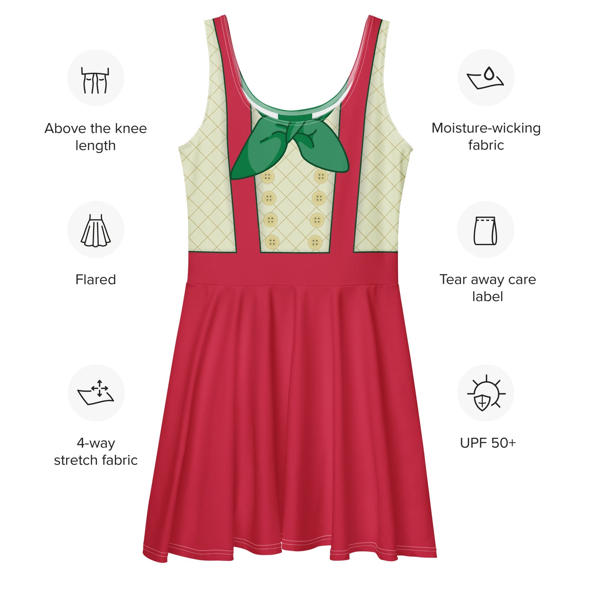 Dale Very Merry Party Skater Dress - holiday themed party dress boundingchip and daleWrong Lever Clothing