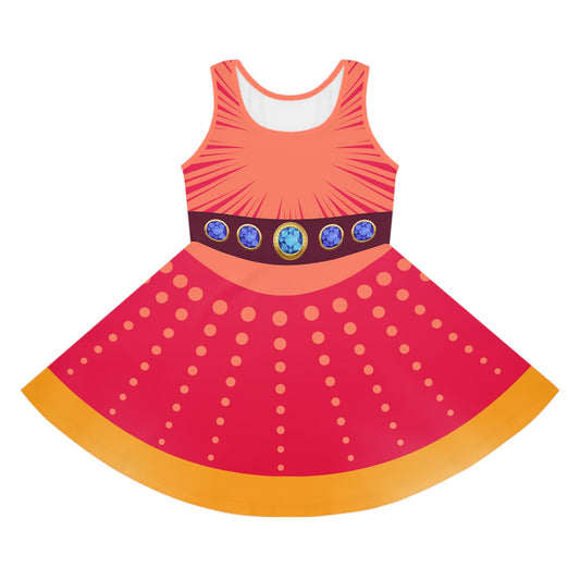 Destiny Superhero Sleeveless Sundress, Cruise Dress, Party Outfit, Birthday Gift, Playful Wear, Vacation Dress Birthday Giftcosplaykids dressWrong Lever Clothing