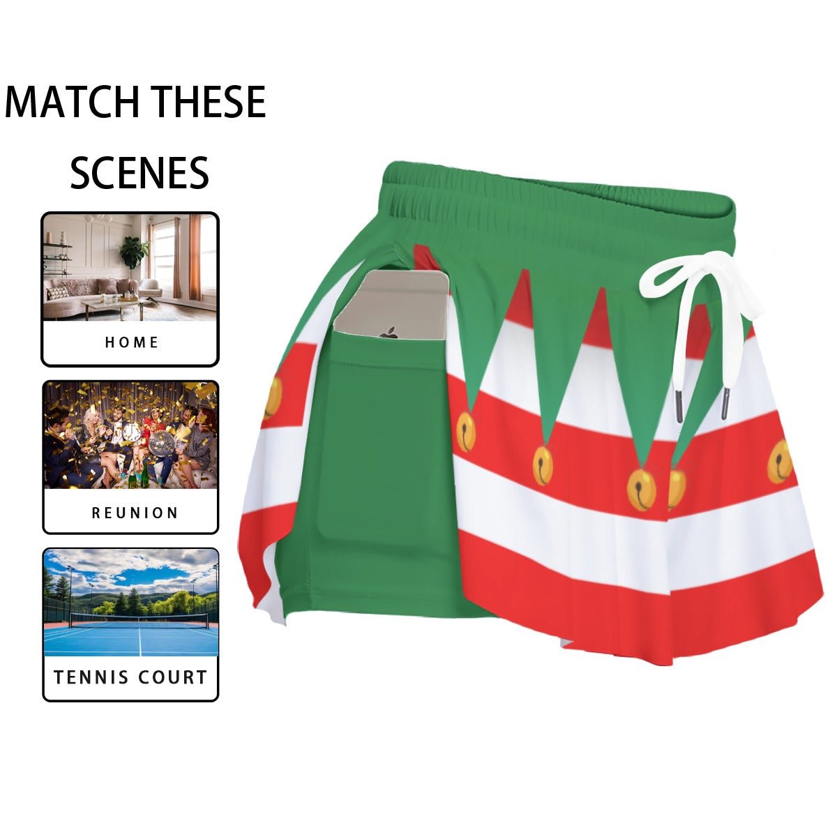 Elf Butterfly Shorts – Whimsical Holiday Shorts, Festive Elf Outfit adult elfadult elf dressButterfly ShortsWrong Lever Clothing