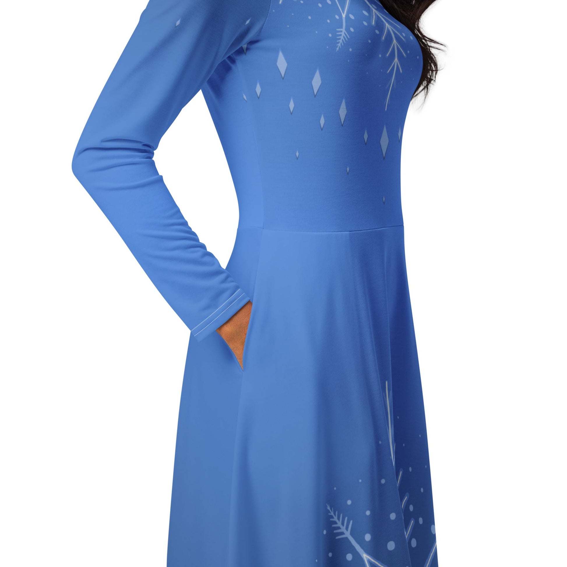 Elsa Christmas long sleeve midi dress christmas dresschristmas styleWrong Lever Clothing