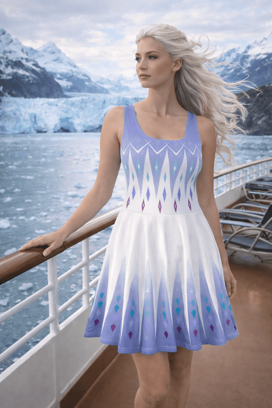 Elsa Frozen Skater Dress adult elsa costumedisney dressSkater DressWrong Lever Clothing