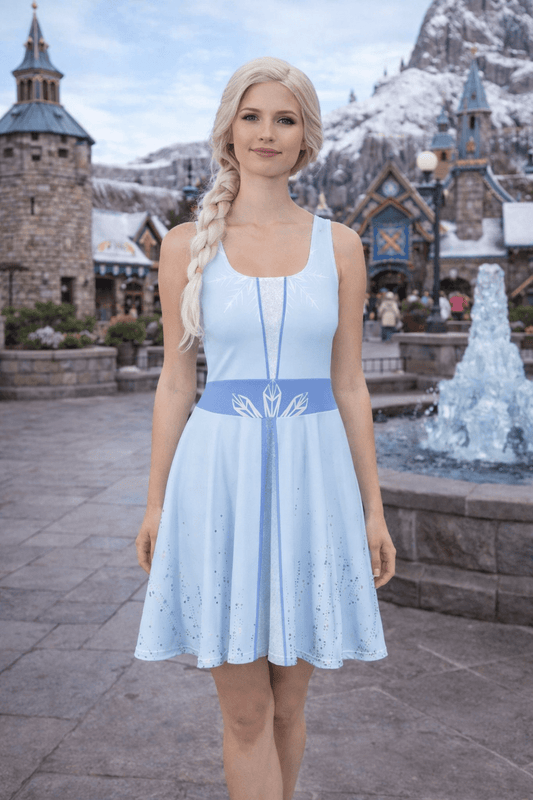 Elsa Skater Dress anna elsa cosplaycosplaySkater DressWrong Lever Clothing