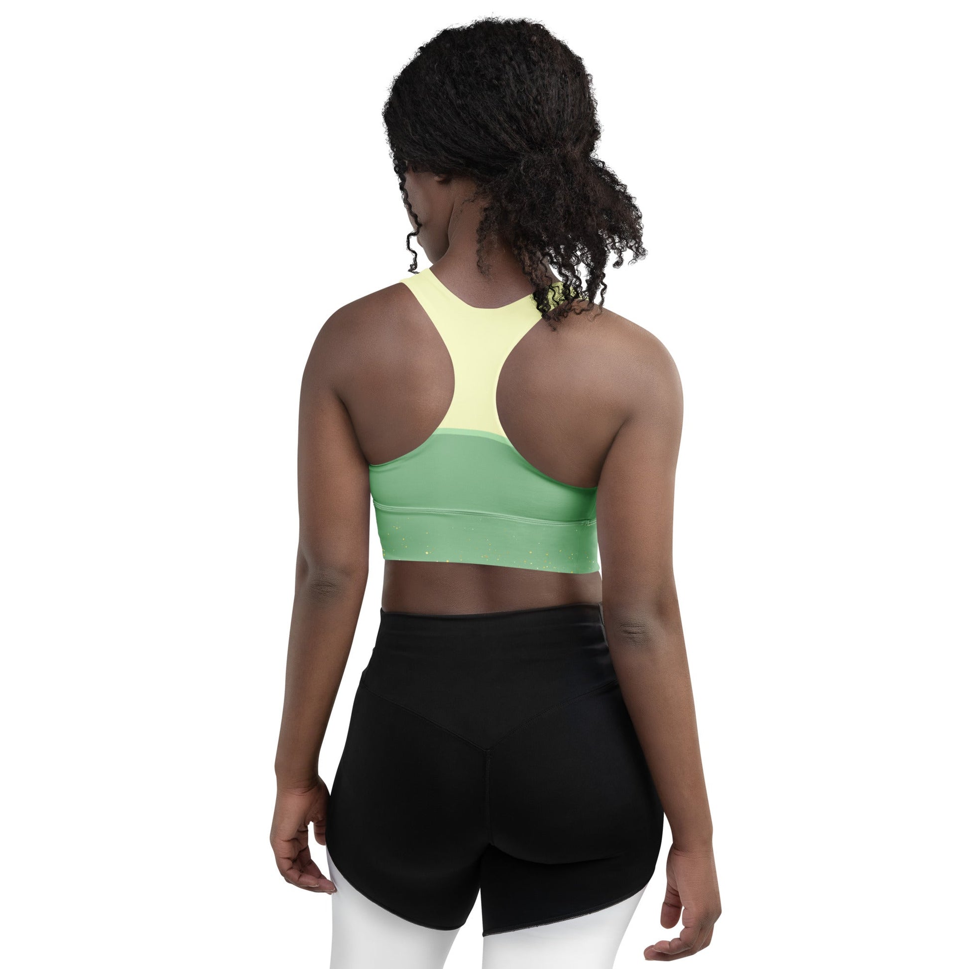 Emerald Bayou Princess–Inspired Longline Sports Bra bayou princesscosplayWrong Lever Clothing