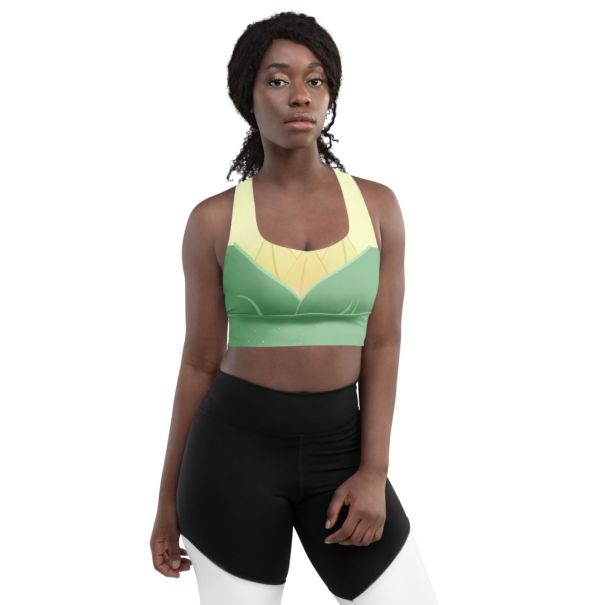 Emerald Bayou Princess–Inspired Longline Sports Bra bayou princesscosplayWrong Lever Clothing