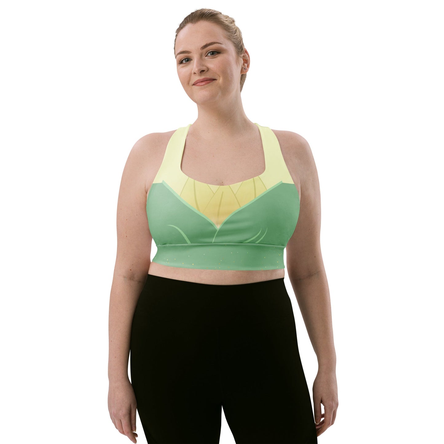 Emerald Bayou Princess–Inspired Longline Sports Bra bayou princesscosplayWrong Lever Clothing