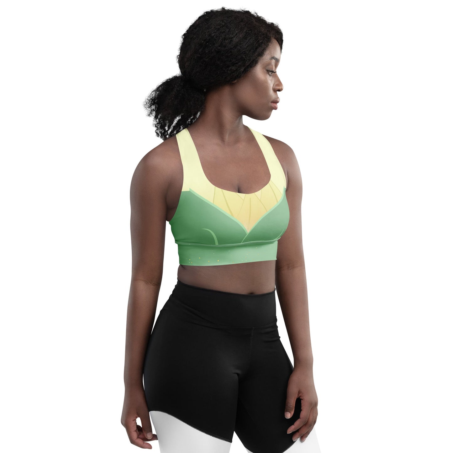 Emerald Bayou Princess–Inspired Longline Sports Bra bayou princesscosplayWrong Lever Clothing