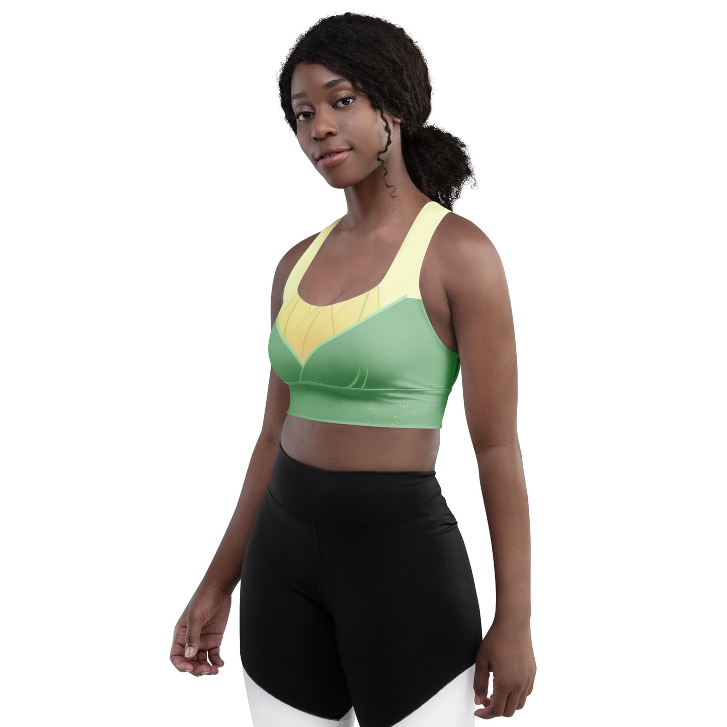 Emerald Bayou Princess–Inspired Longline Sports Bra bayou princesscosplayWrong Lever Clothing