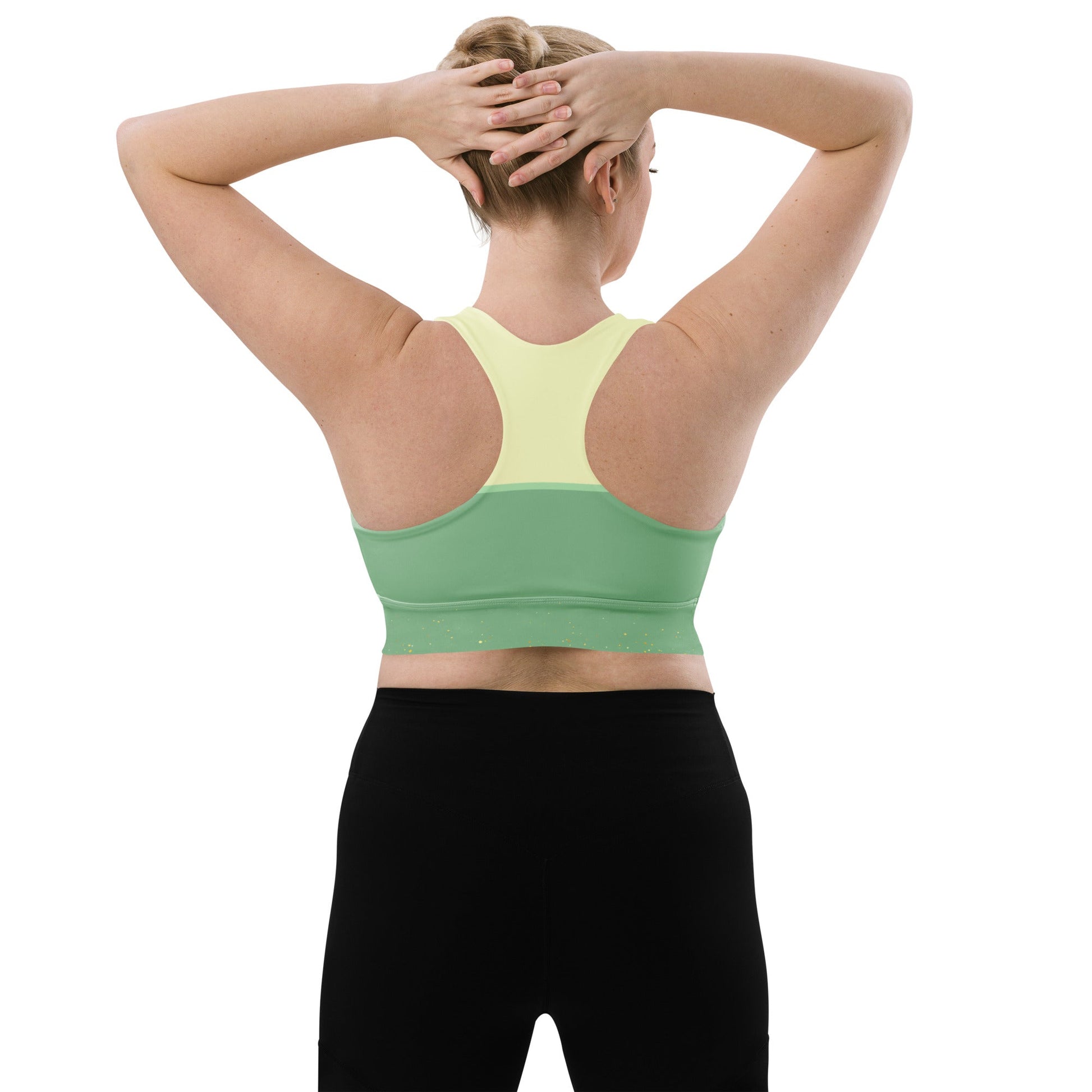 Emerald Bayou Princess–Inspired Longline Sports Bra bayou princesscosplayWrong Lever Clothing