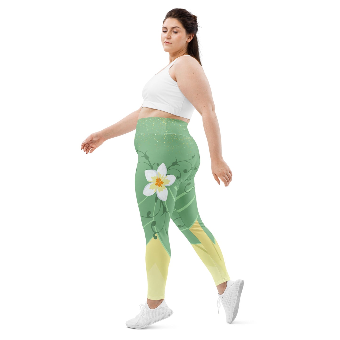 Emerald Bayou Princess - Inspired Plus - Size Athletic Leggings bayou princesscosplayWrong Lever Clothing