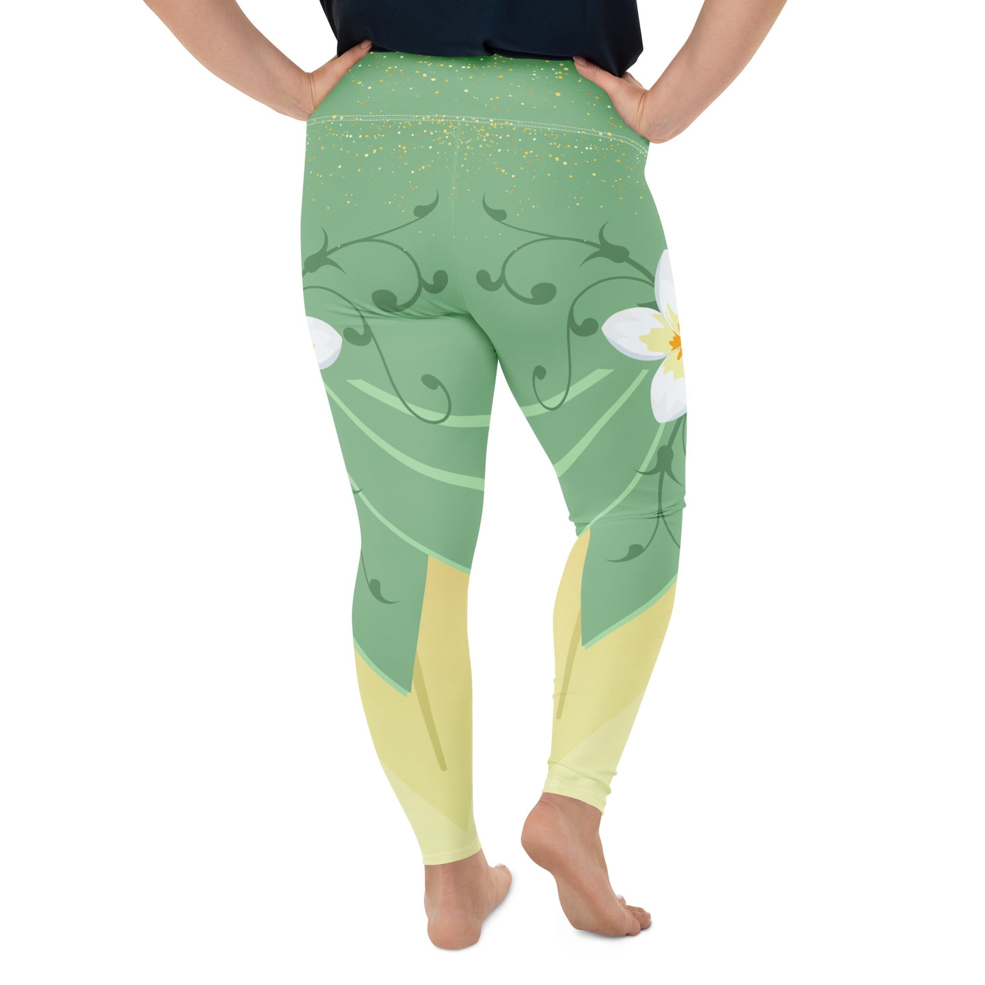 Emerald Bayou Princess - Inspired Plus - Size Athletic Leggings bayou princesscosplayWrong Lever Clothing