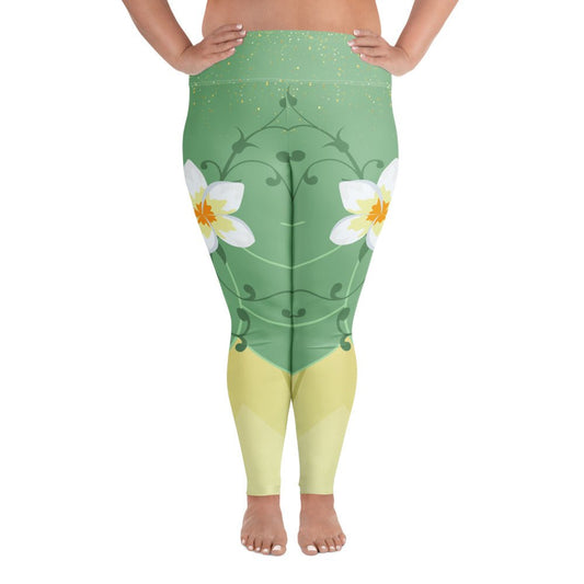 Emerald Bayou Princess - Inspired Plus - Size Athletic Leggings bayou princesscosplayWrong Lever Clothing