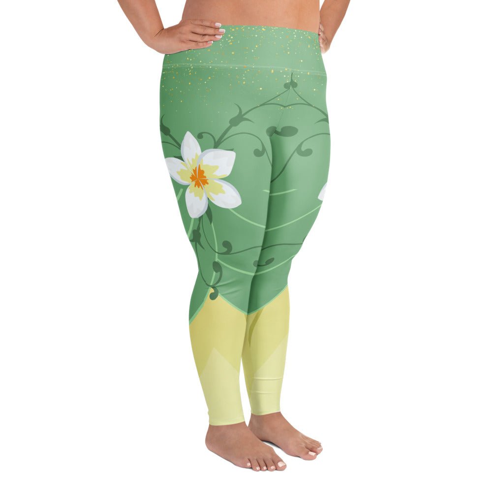 Emerald Bayou Princess - Inspired Plus - Size Athletic Leggings bayou princesscosplayWrong Lever Clothing