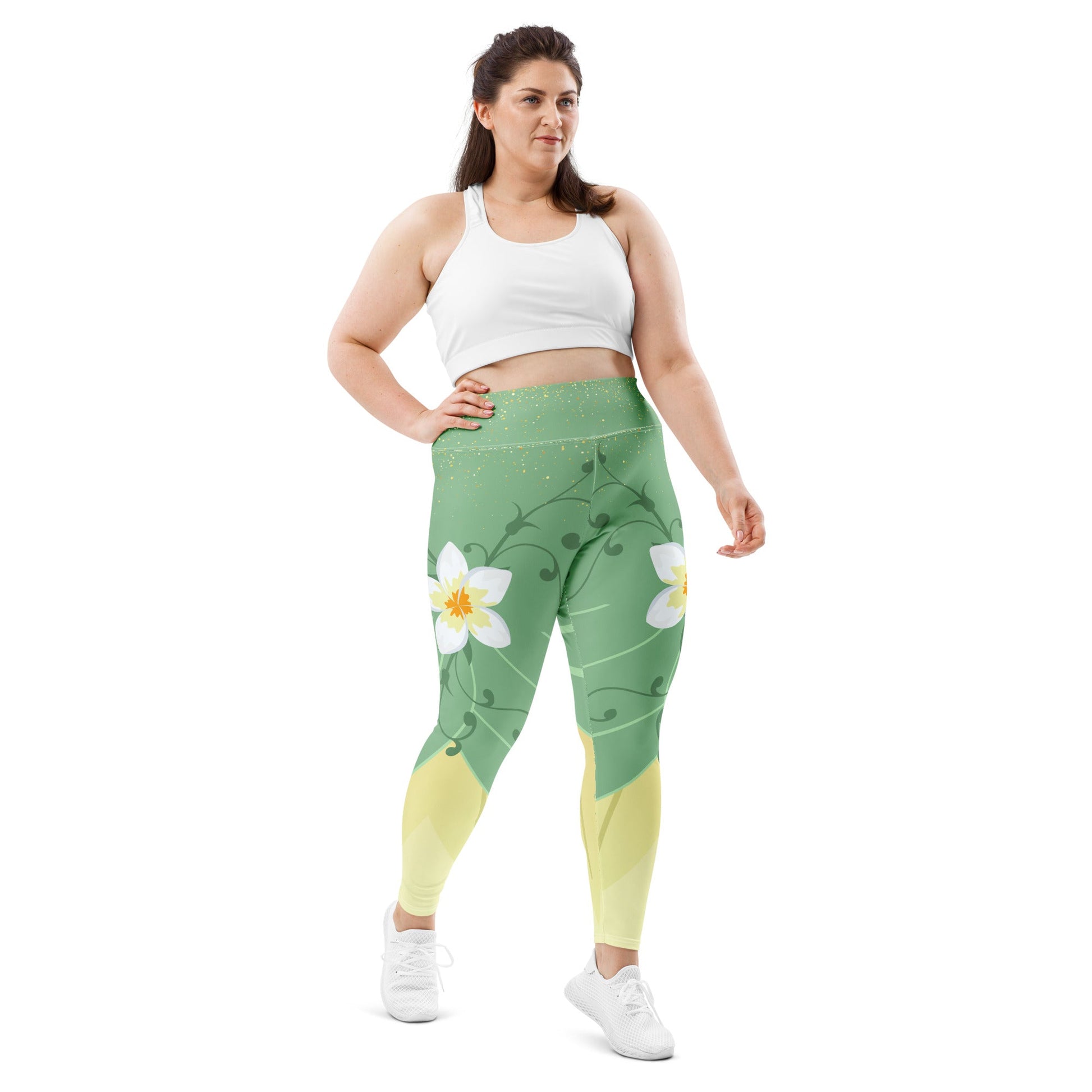 Emerald Bayou Princess - Inspired Plus - Size Athletic Leggings bayou princesscosplayWrong Lever Clothing