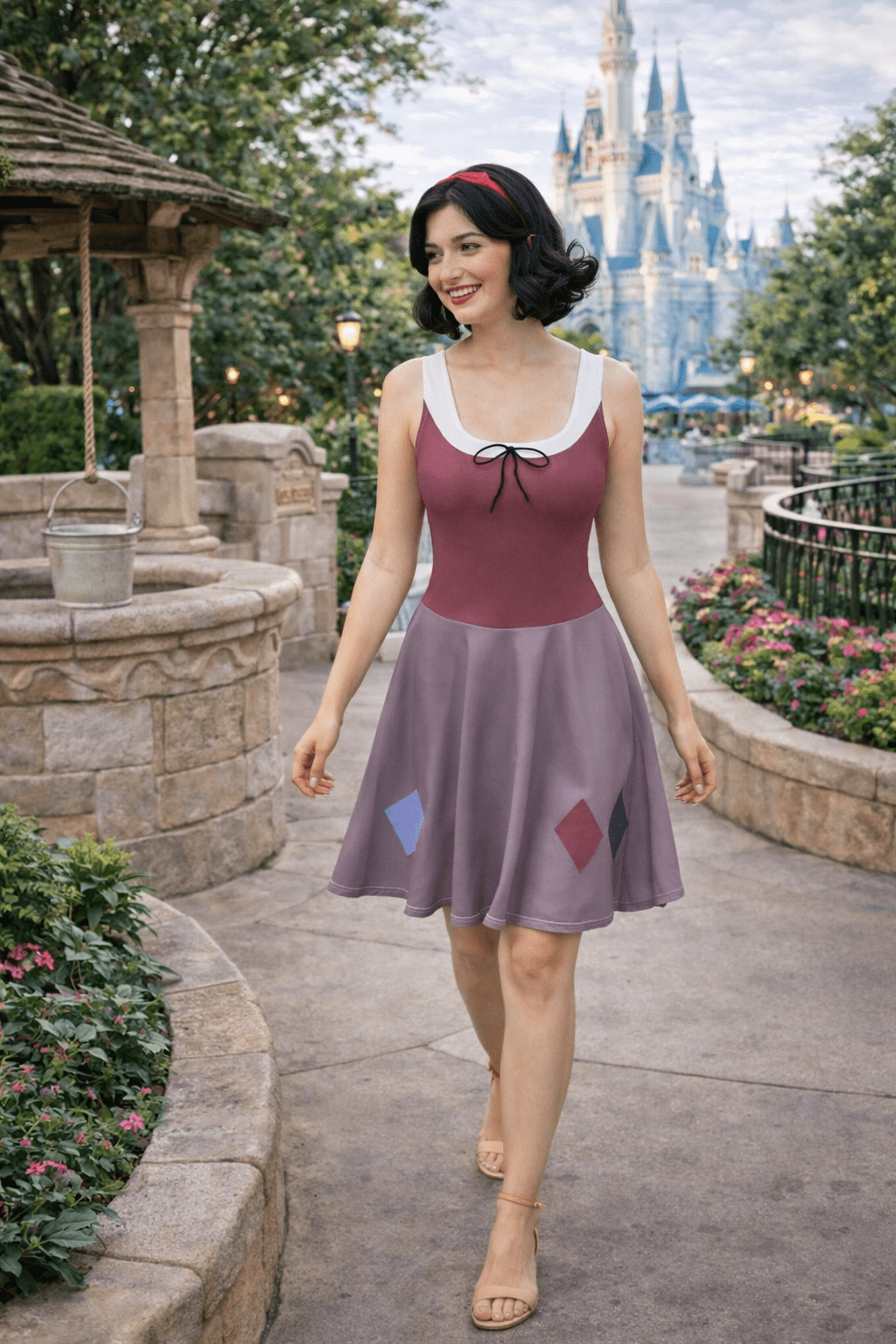 Enchanted Storybook Peasant Skater Dress – Whimsical Fairytale Style All Over PrintcosplayWrong Lever Clothing