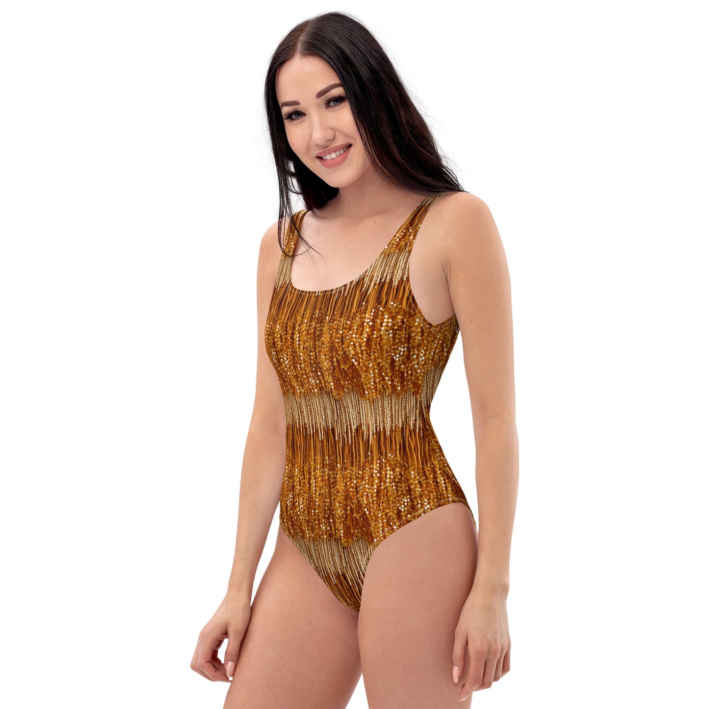 Fearless Era One - Piece Swimsuit **Beading Printed Directly on Fabric** 20s stylebeaded styleWrong Lever Clothing