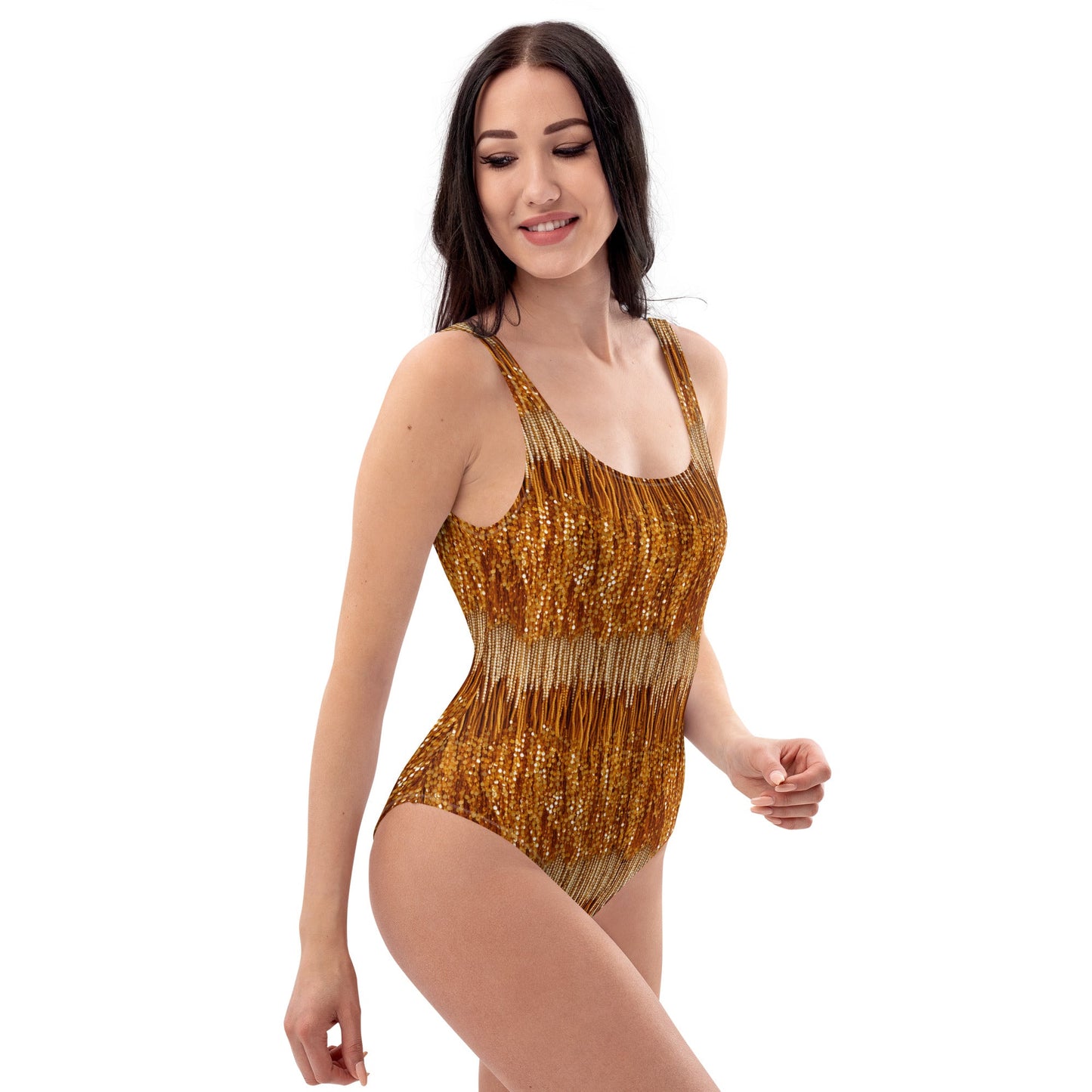 Fearless Era One - Piece Swimsuit **Beading Printed Directly on Fabric** 20s stylebeaded styleWrong Lever Clothing