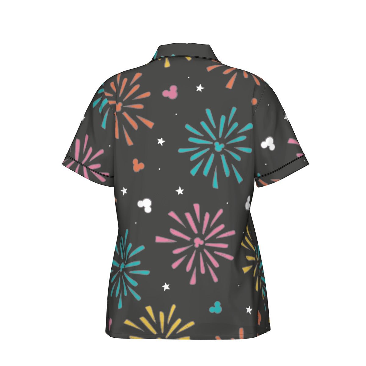 Firework Mouse Women's Short Sleeve Imitation Silk Pajama Set Wrong Lever Clothing