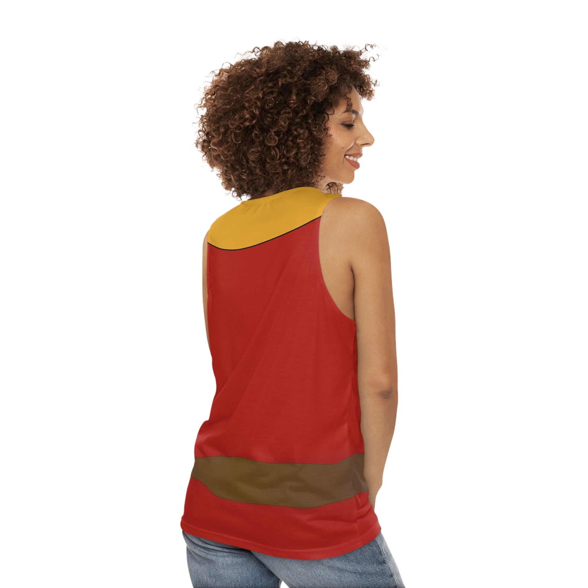 Gaston Inspired Tank Top for Bounding, Park Days, and Costumes - Unisex, Villain Shirt, Inspired Sleeveless Tee Beauty and the BeastCharacter inspiredAll Over PrintsWrong Lever Clothing