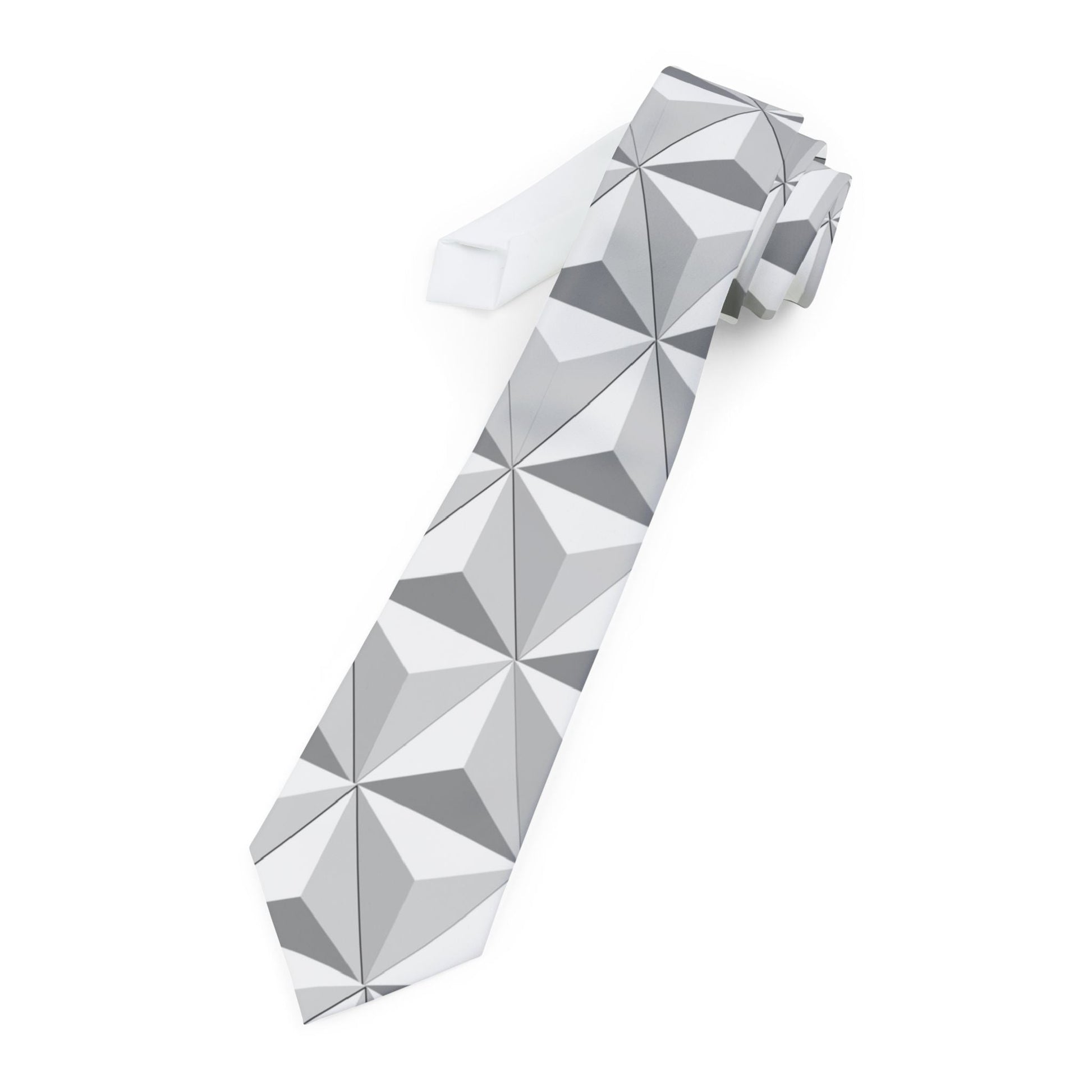 Geometric Silver Spaceship - Inspired Tie | Gift for Him | Unique Men’s Accessory Accessoriesdisney boyfriend giftAccessoriesWrong Lever Clothing