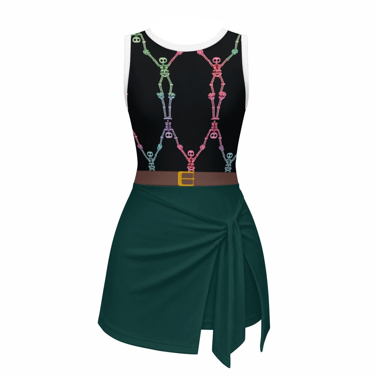 Girls' 2026 Halloween Party Cast Member Inspired Sleeveless Dress cast membercast member costumeWrong Lever Clothing