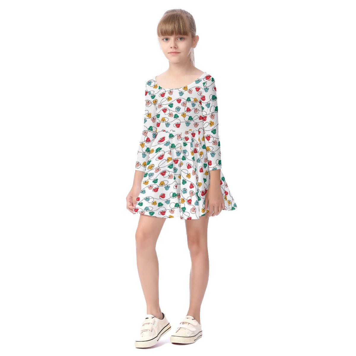 Girls Colorful Christmas Dress | Holiday Park Dress christmas clothingchristmas dressWrong Lever Clothing