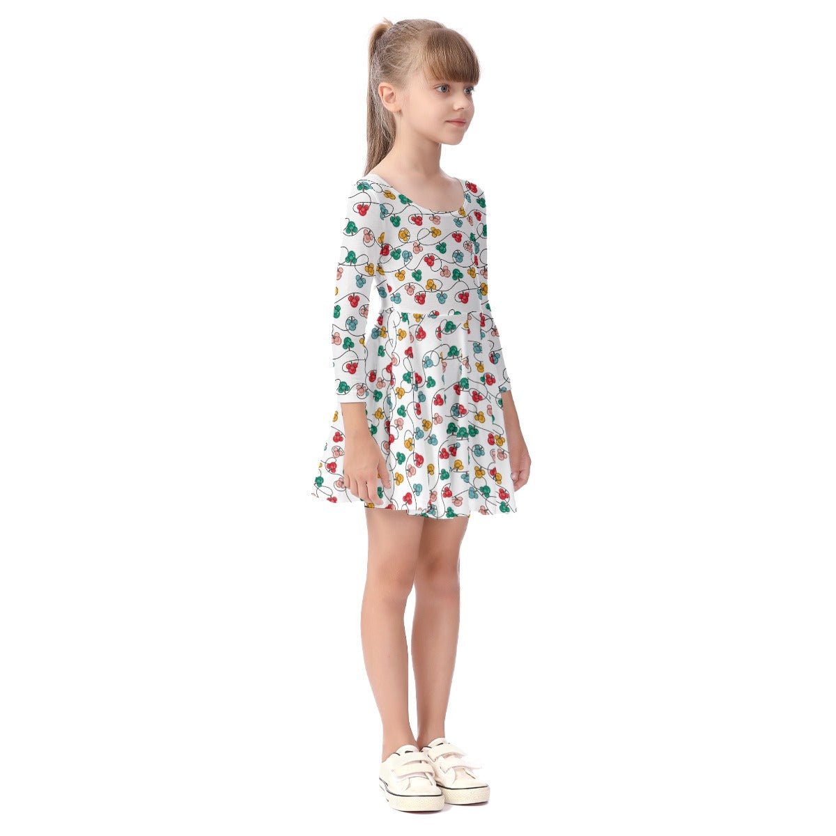 Girls Colorful Christmas Dress | Holiday Park Dress christmas clothingchristmas dressWrong Lever Clothing