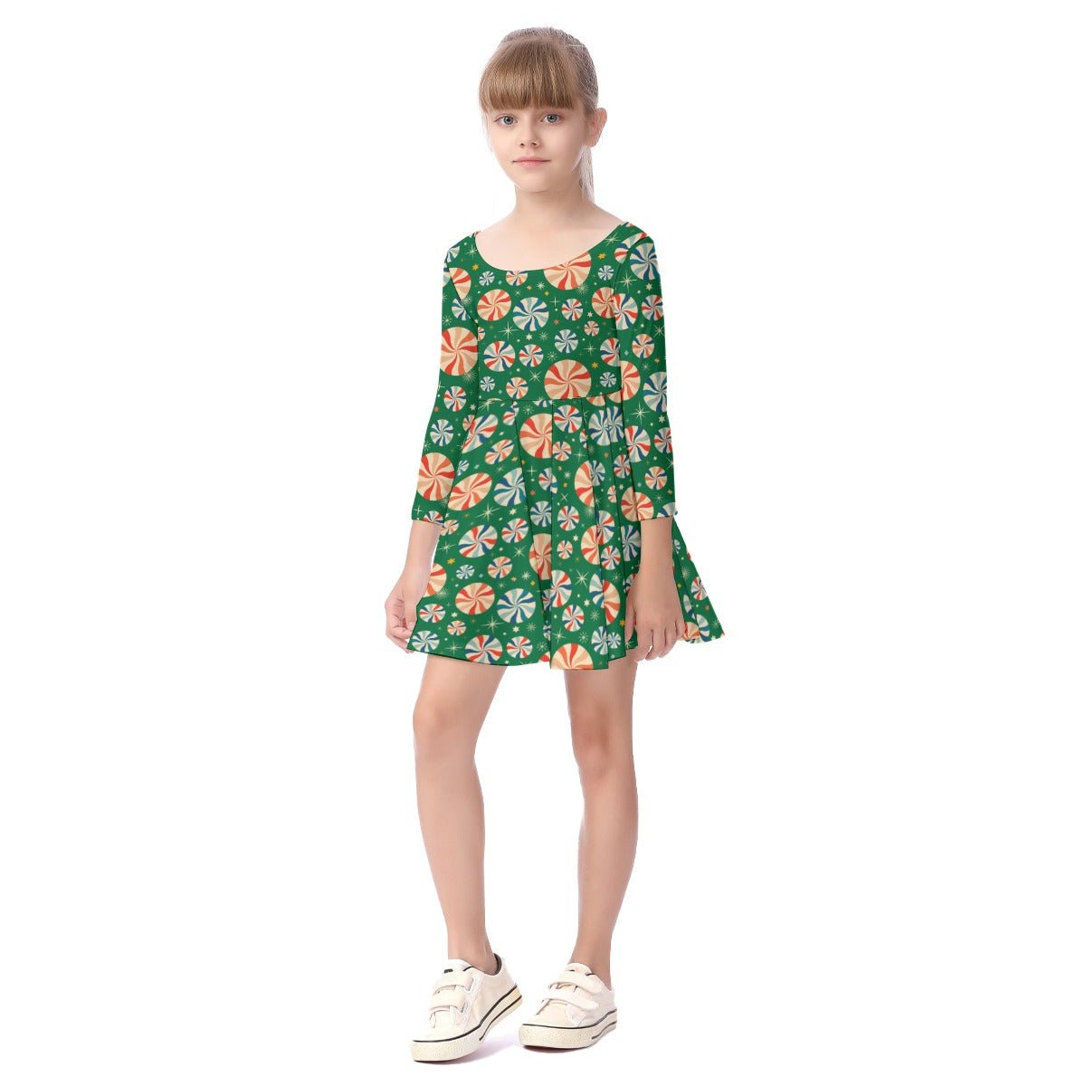Girls Peppermint Christmas Dress | Candy Cane Holiday Park Dress adult disney dressdisney christmasWrong Lever Clothing