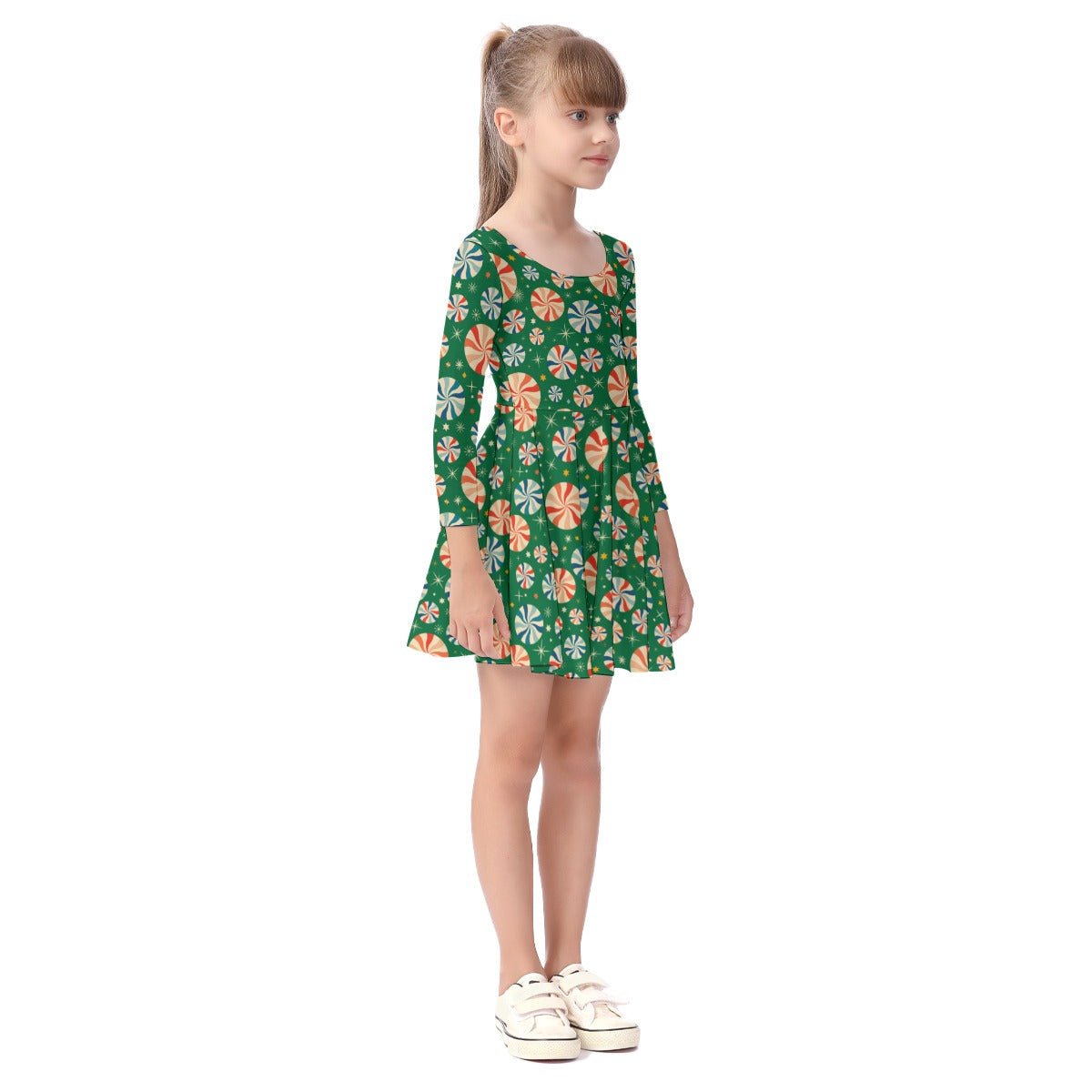 Girls Peppermint Christmas Dress | Candy Cane Holiday Park Dress adult disney dressdisney christmasWrong Lever Clothing