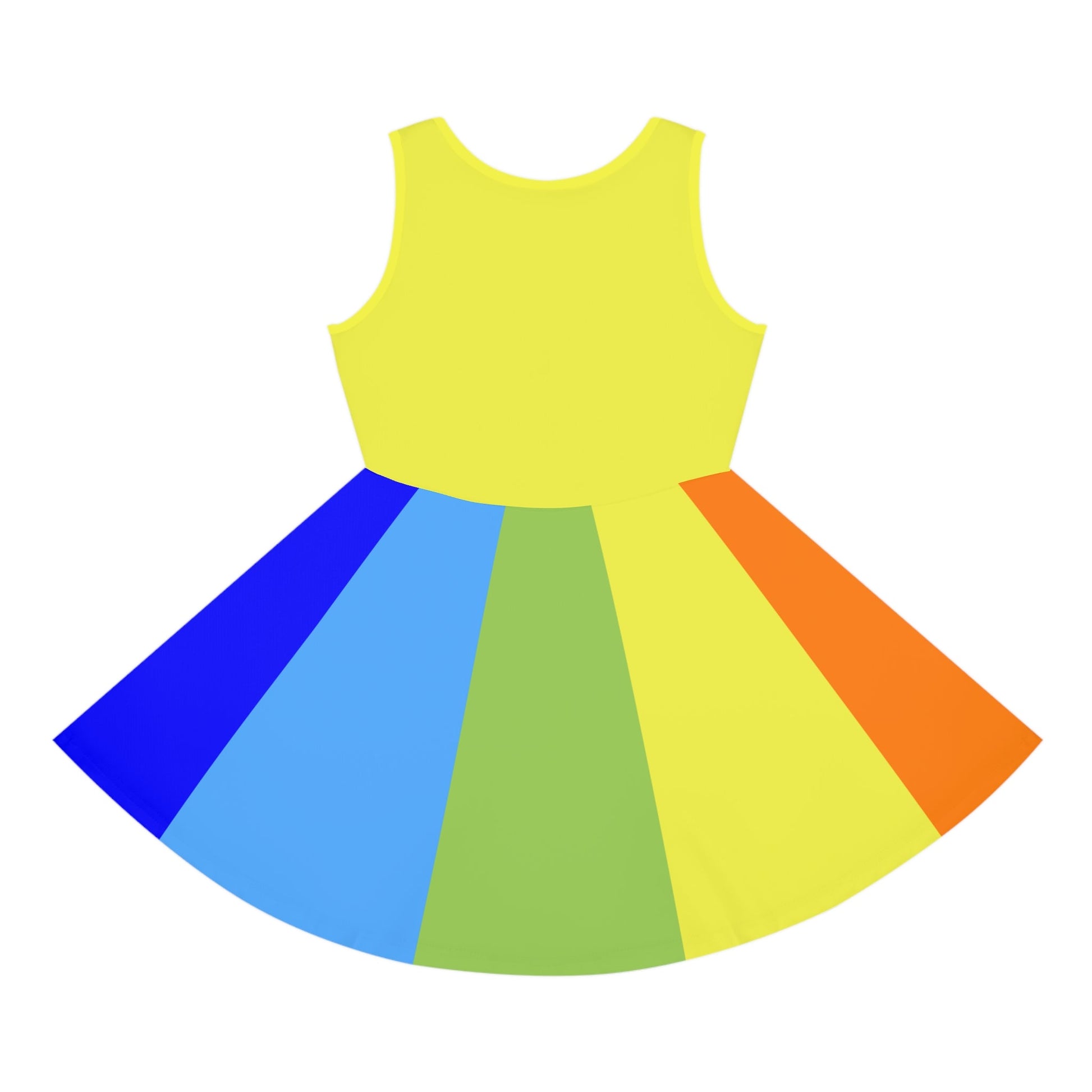 Girls' Video Game Rainbow Star Sleeveless Sundress, Fun Summer Dress, Kids Party Outfit, Playful Dress for Birthdays birthday dress girlsbright colors dresskids dressWrong Lever Clothing