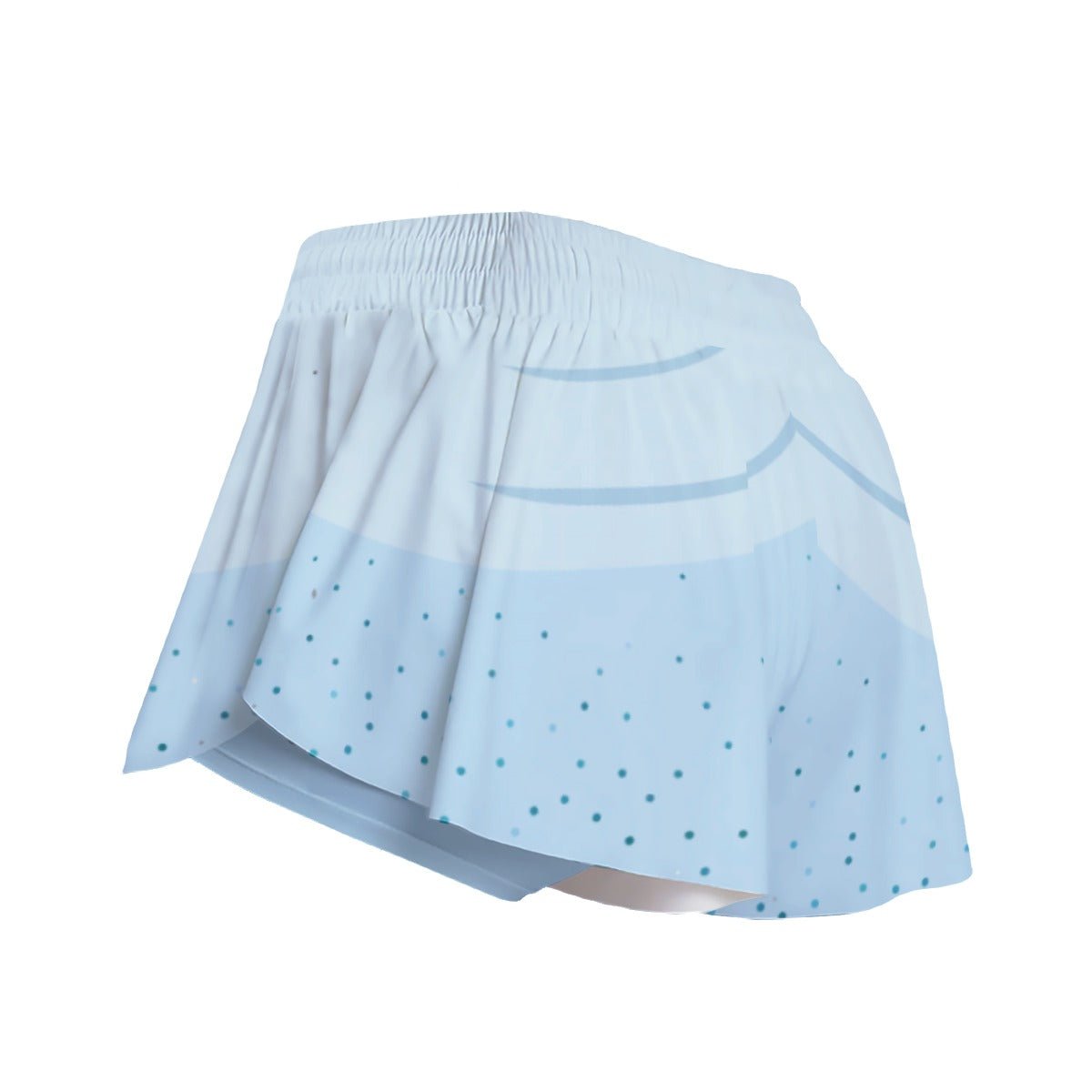 Glass Slipper Butterfly Shorts – Ice Blue Fairytale Ruffle Running Shorts adult cinderellaadult cinderella styleWrong Lever Clothing
