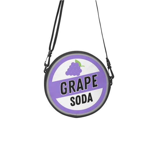 Grape Soda Pin Round Satchel Bags Wrong Lever Clothing