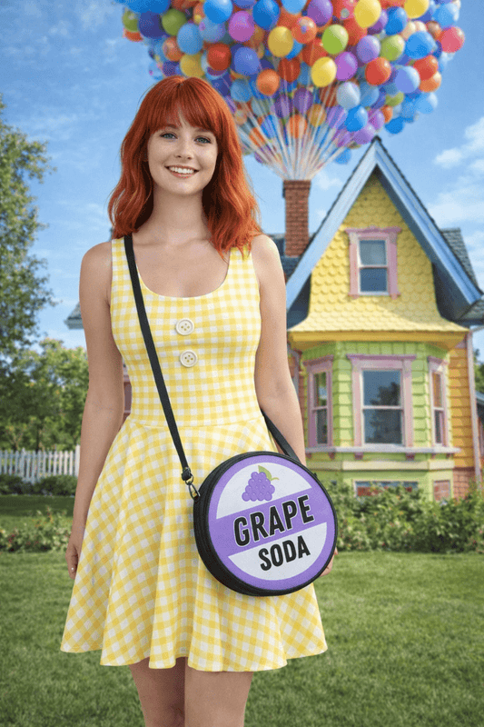 Grape Soda Pin Round Satchel Bags Wrong Lever Clothing