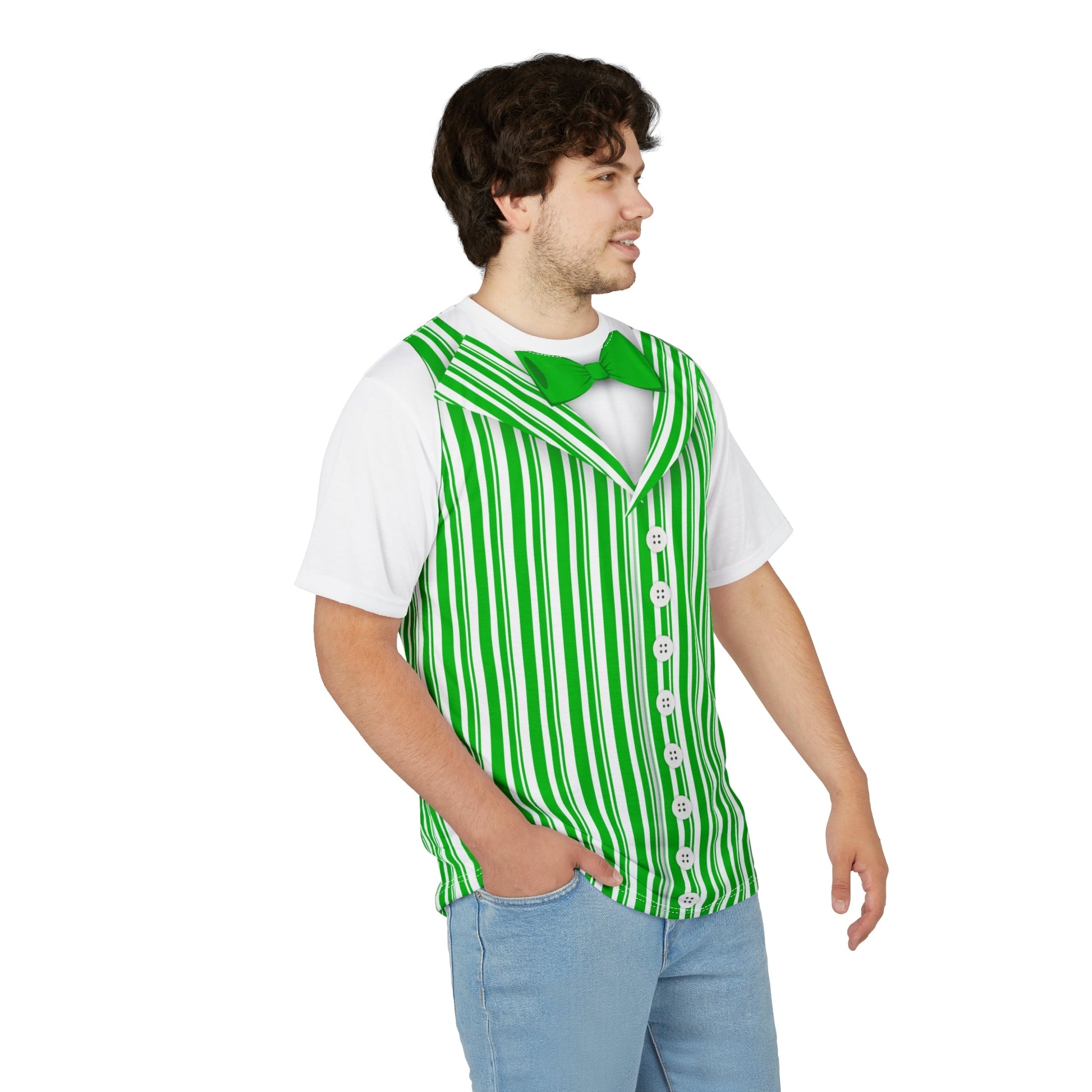 Green Dapper Day Main St Magic Inspired Unisex short sleeve shirt - Bounding Main St USA Style adult disney halloweenadult halloweenAll Over PrintsWrong Lever Clothing