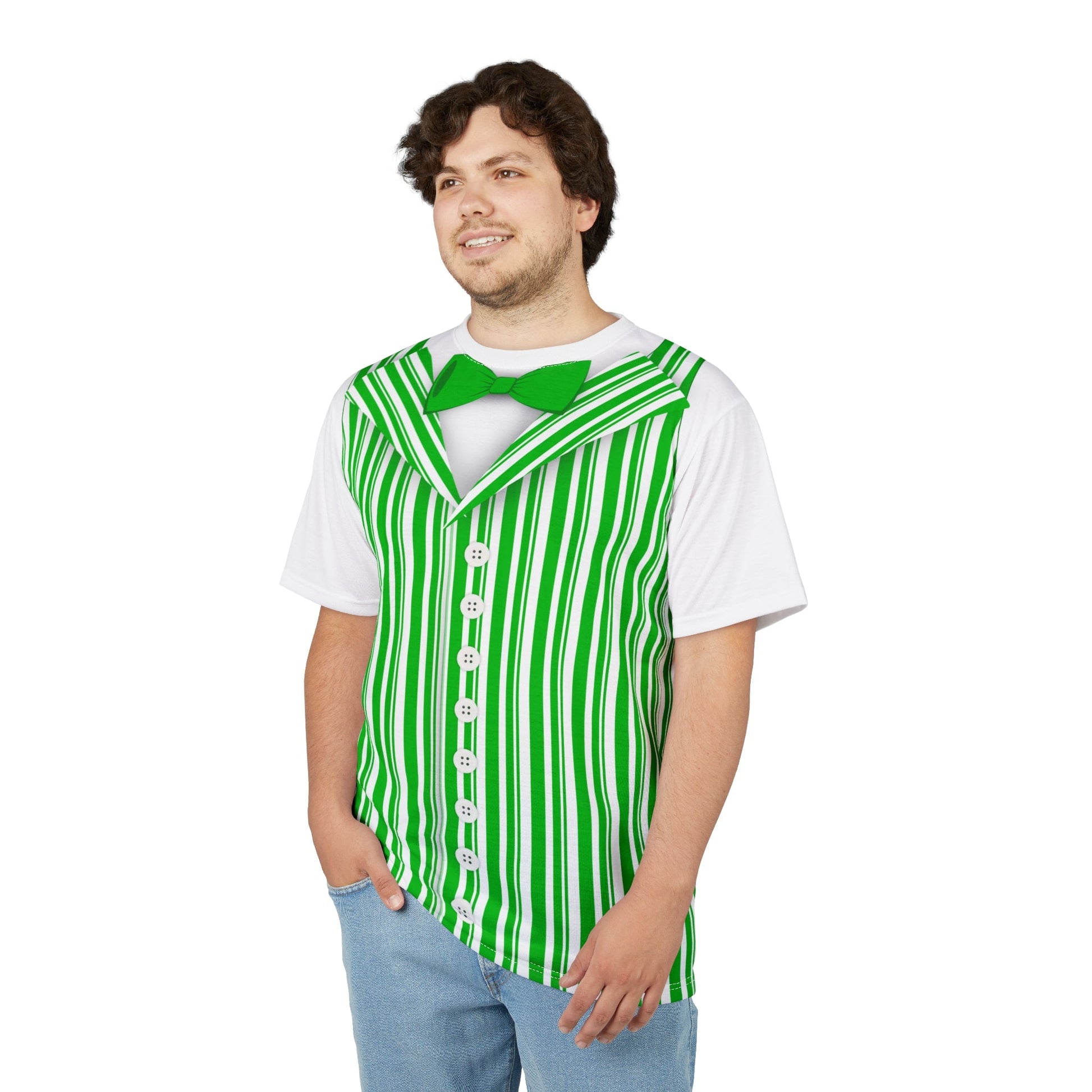 Green Dapper Day Main St Magic Inspired Unisex short sleeve shirt - Bounding Main St USA Style adult disney halloweenadult halloweenAll Over PrintsWrong Lever Clothing